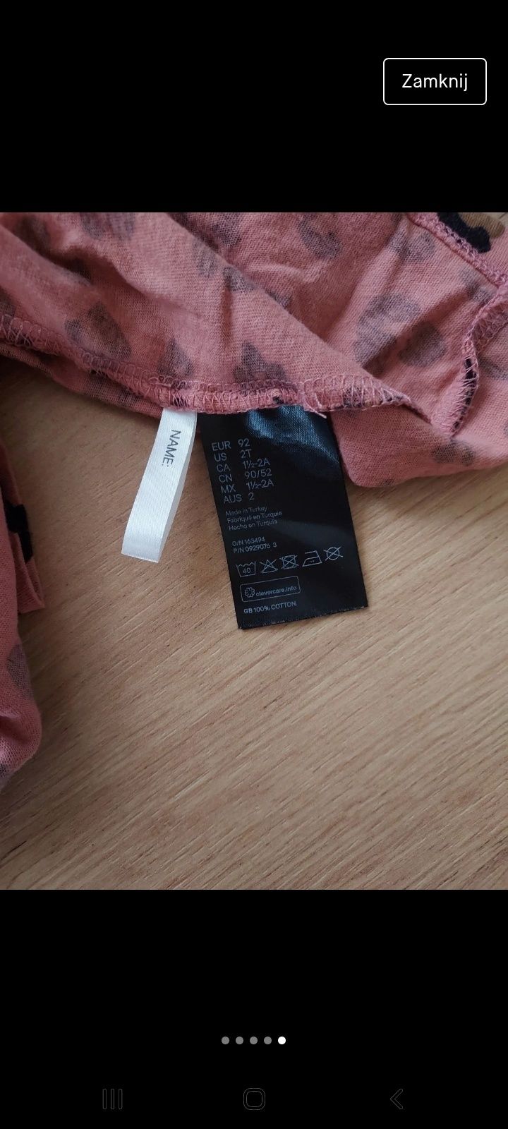 Śliczna sukienka 86-92 H&M panterka