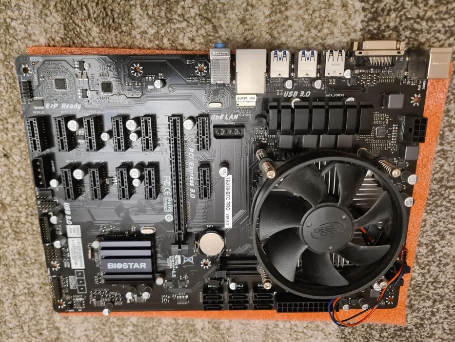 Płyta główna Biostar TB250-BTC PRO i procesor Intel Celeron G3930