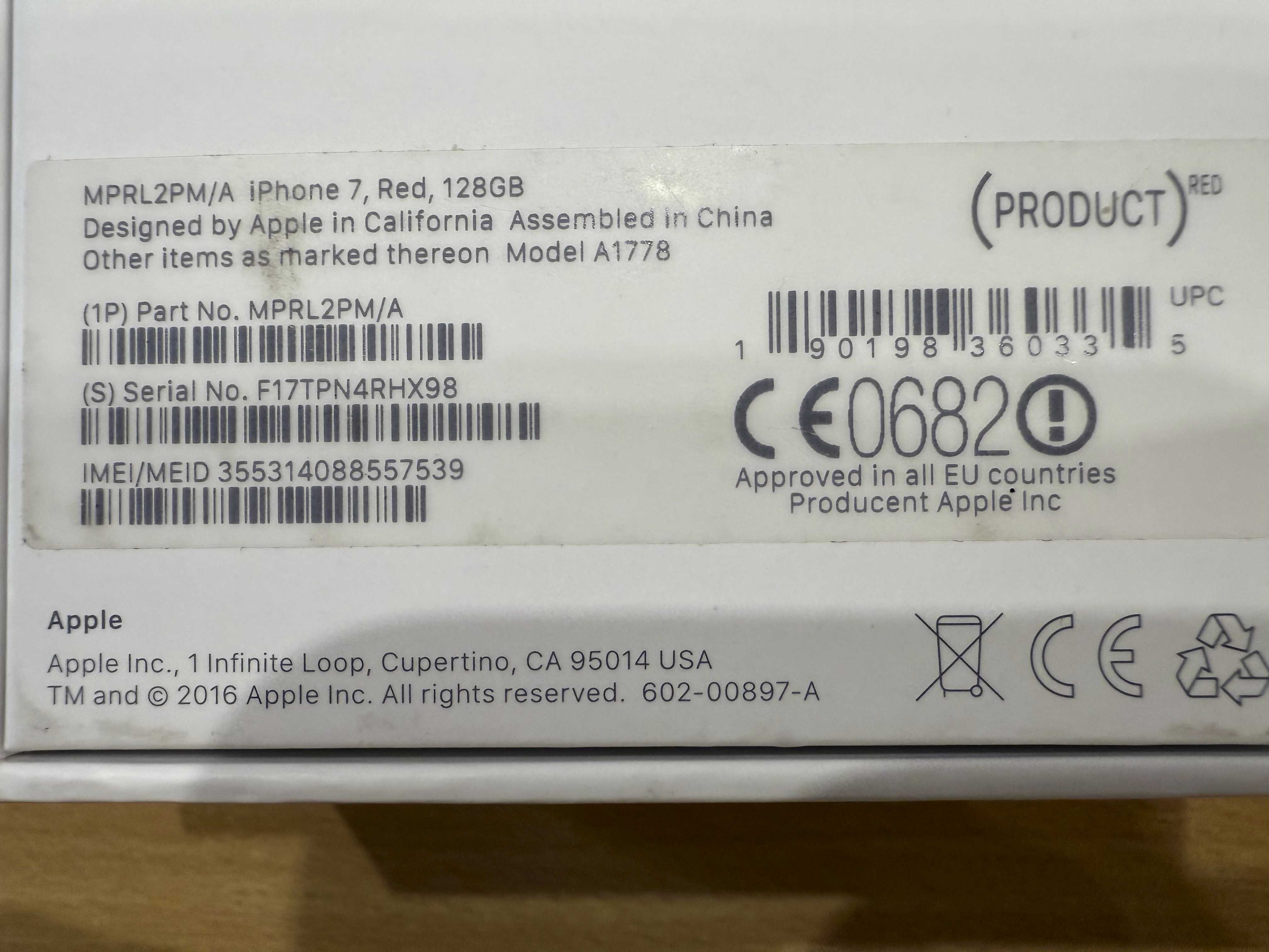 iPhone 7 Red 128GB w dobrym stanie