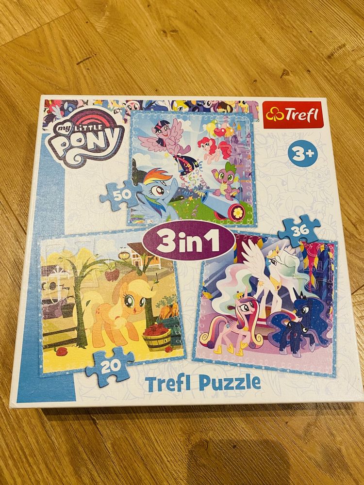 Puzzle My Little Pony 3w1, Wiek 3+