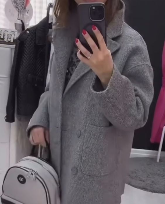 Пальто кашемір діагональ з підпідкладом