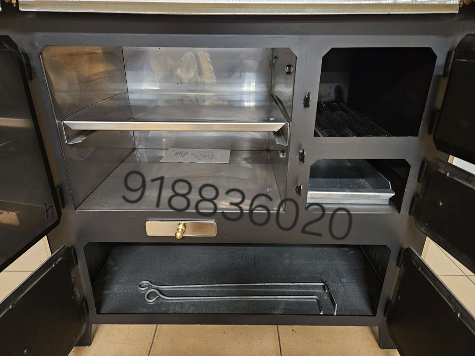 Fogão Lenha NOVOS - INOX - Estilo Rústico - Fabrico Nacional