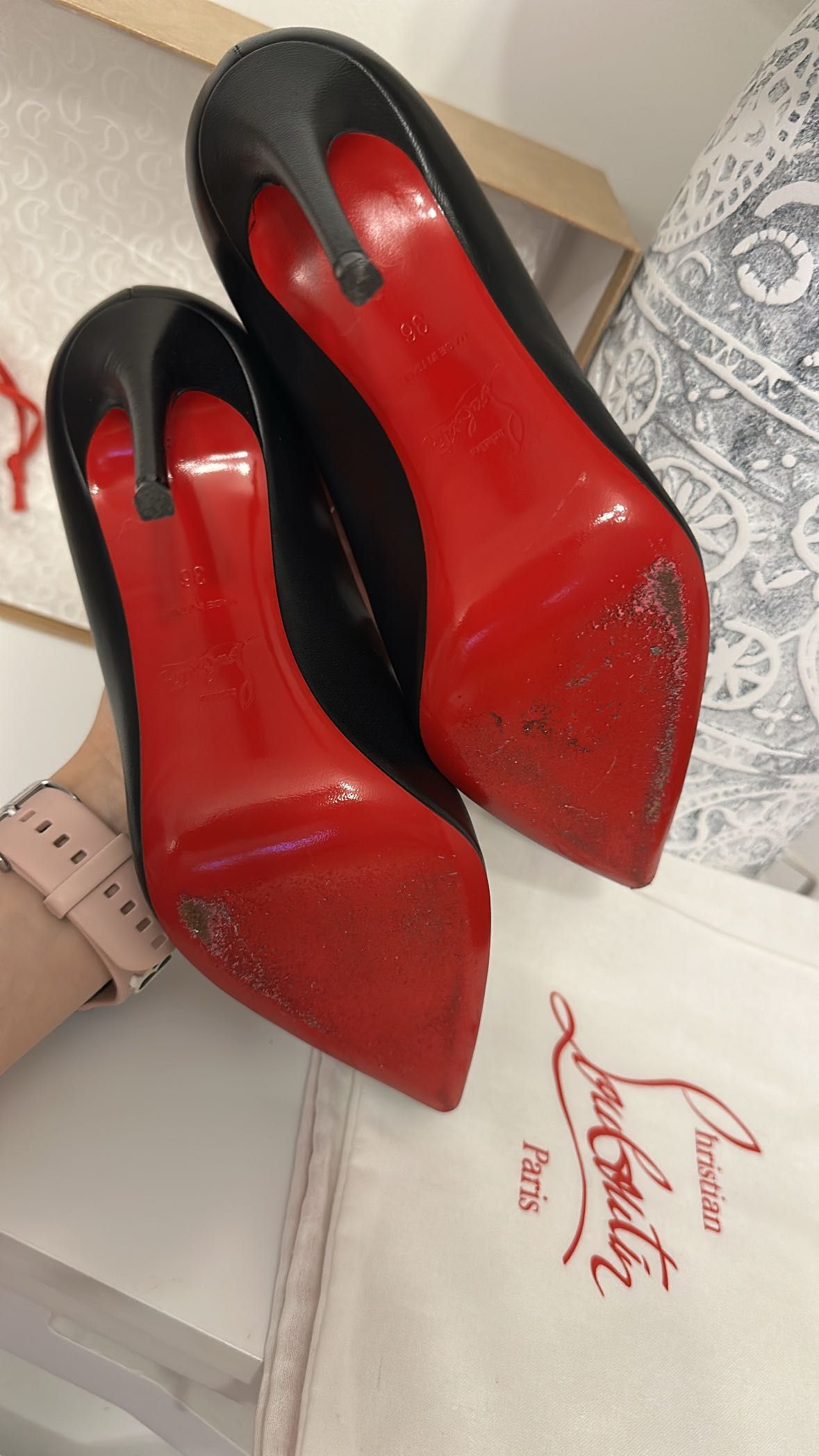 Szpilki Christian Louboutin Kate 10 Czarne Mat