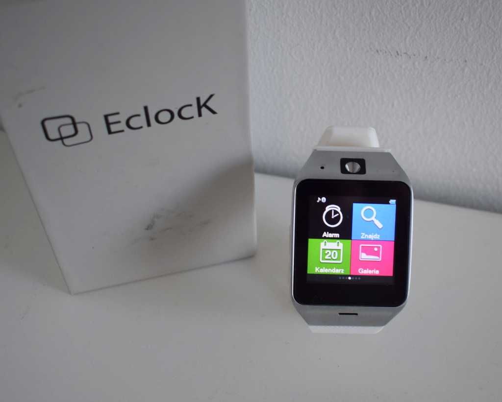 Eclock biały smartwatch zegarek