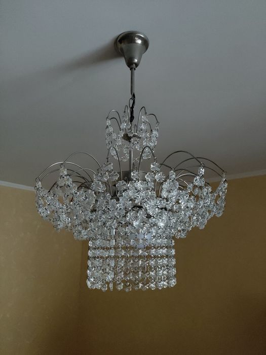 Хрустальная люстра времён СССР.  Отличное состояние.