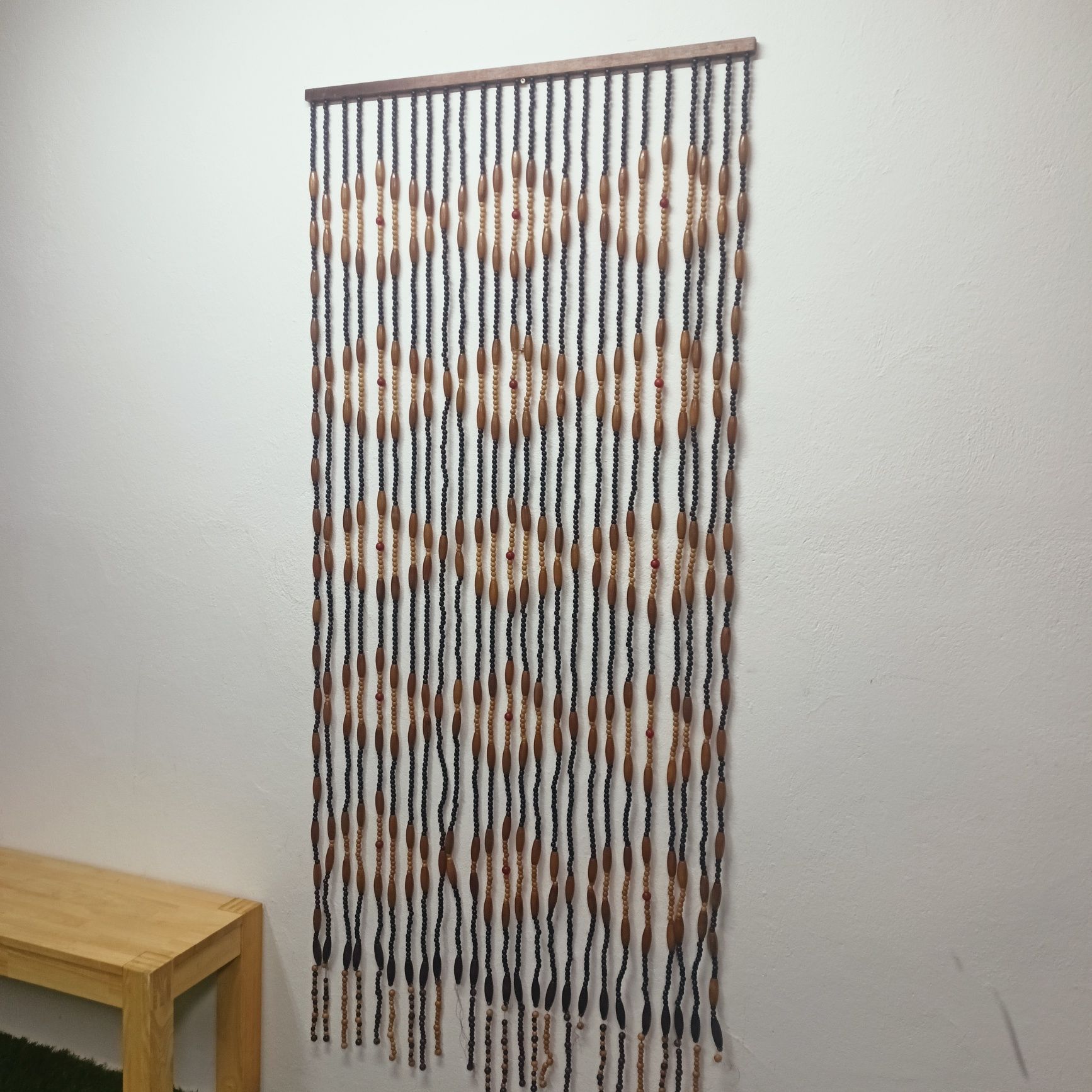 Kotara, zasłona z koralików drewnianych,90/200cm.