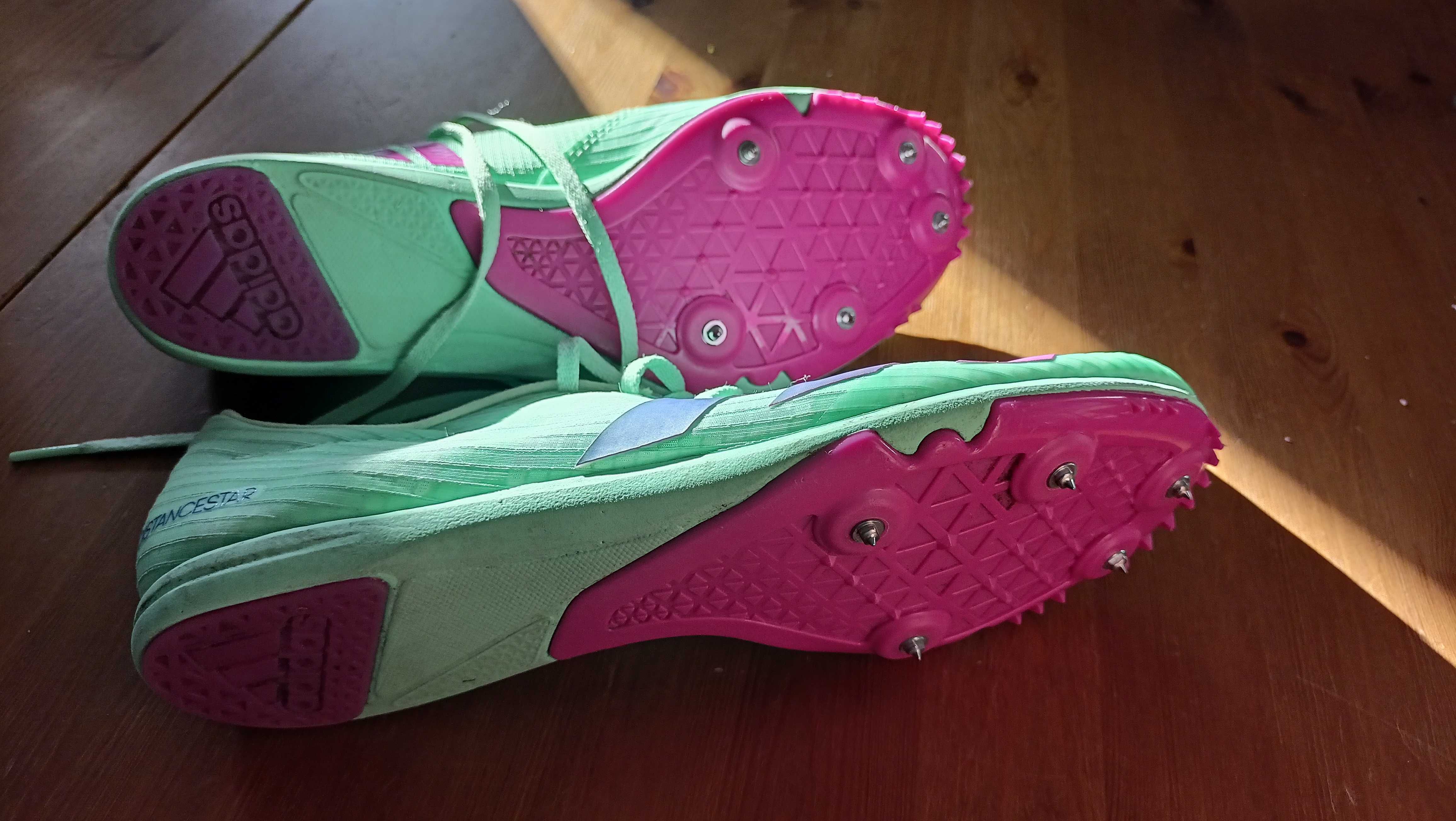 Buty lekkoatletyczne kolce adidas distancestar stan super unisex