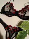 XL 42 Czarny seksowny komplet bielizny seksowna bielizna stanik string