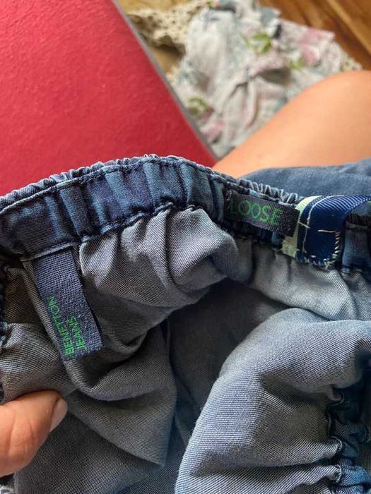 kombinezon ala jeans cienki lekki tuba xl 42 44 +size oversize luzna