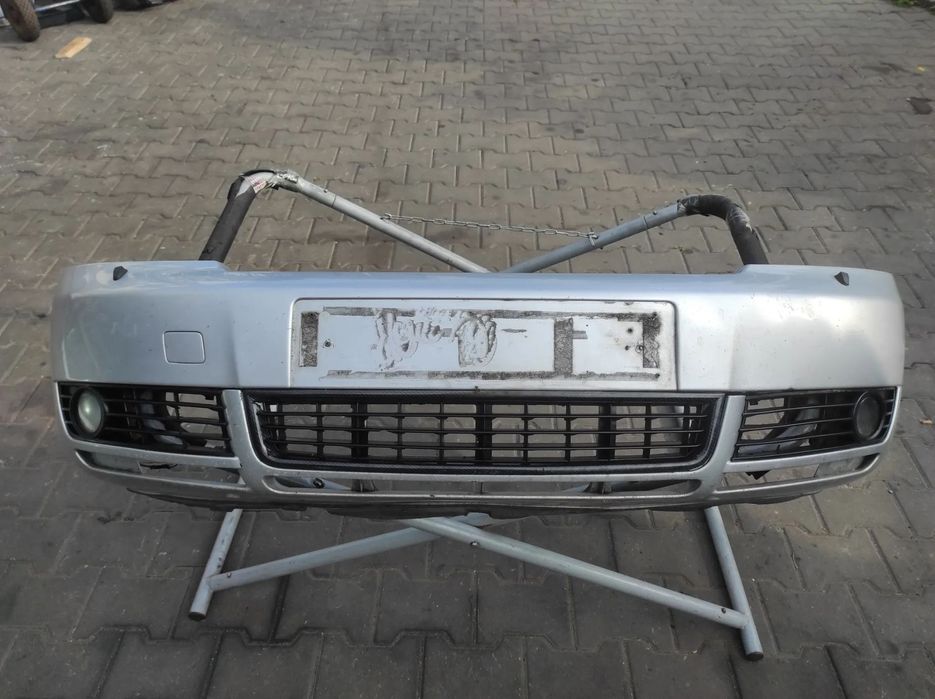 ZDERZAK PRZÓD PRZEDNI AUDI A4 B6 HALOGE NXENON LY7W SREBRNY WYSYŁKA !!!