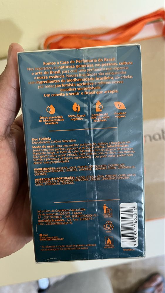 Perfume Kaiak Vital Natura - Masculino, Novo e Lacrado