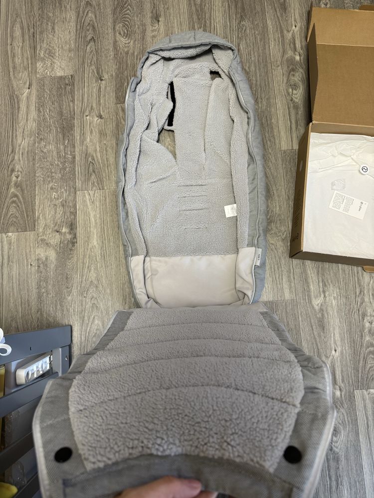 Футмуф, конверт. Чехол на ножки  новый Cybex  2023 -  Lava Grey