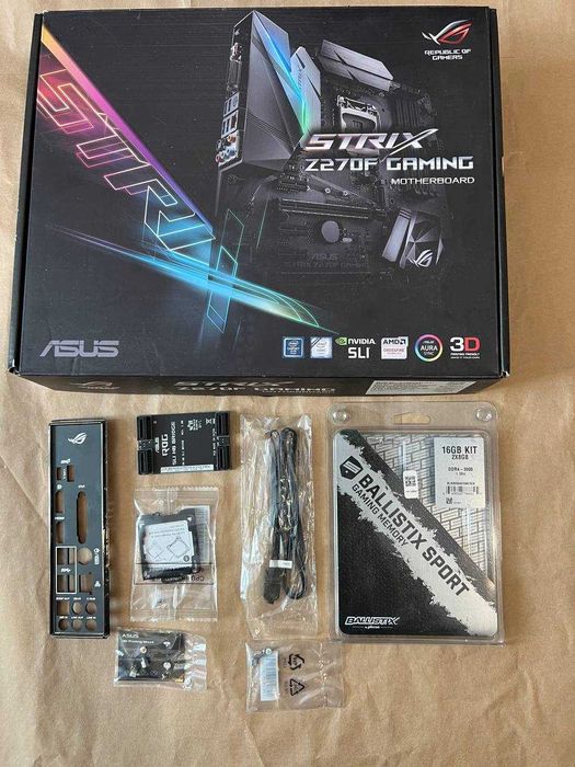 Материнська плата Asus + процесор і7 + оперативна пам'ять 16 gb