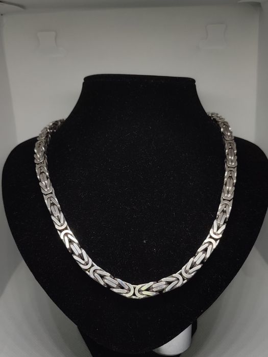 Łańcuszek srebrny 925 splot królewski