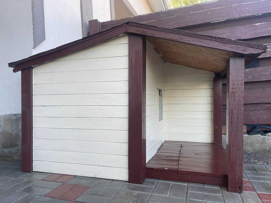 Будка термобудка для собаки с террасой  160*118*106