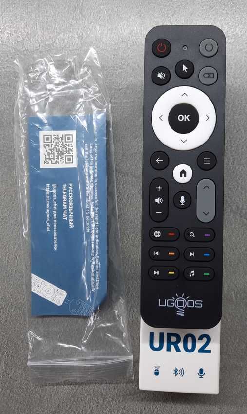 Пульт Ugoos UR02 Bluetooth Air mouse программируемый