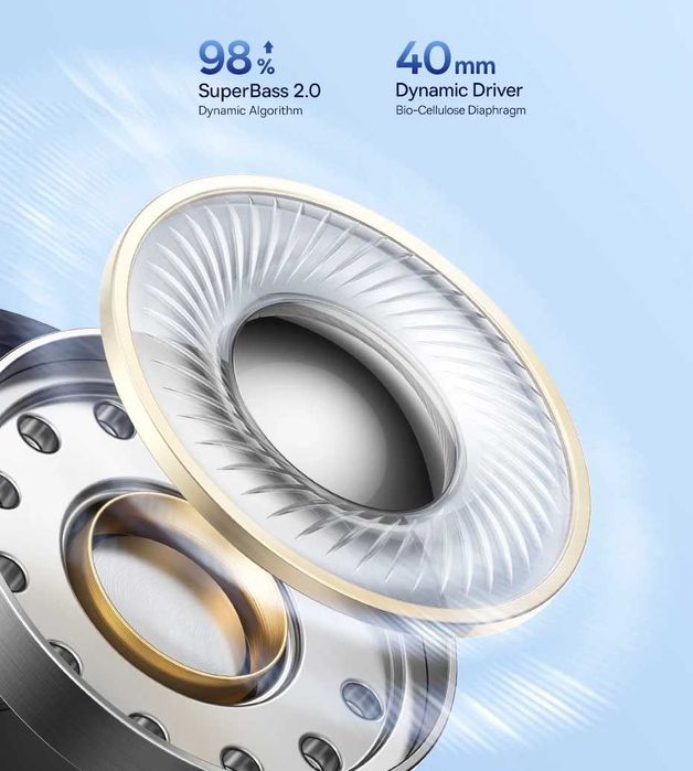 Навушники Baseus EH10 NC ANC LDAC Hi-Res 45dB BT6.0 Black