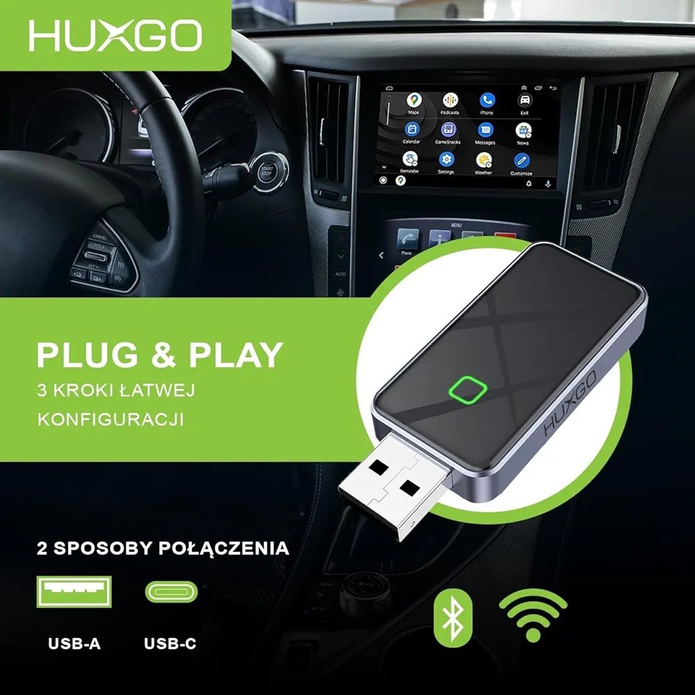 Adapter 2in1 CarPlay i Android Auto  Mini wireless