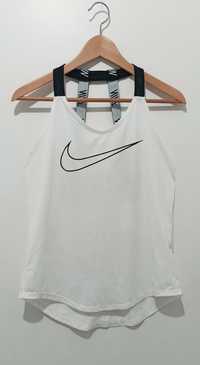 Biały top koszulka Nike sportowy treningowy