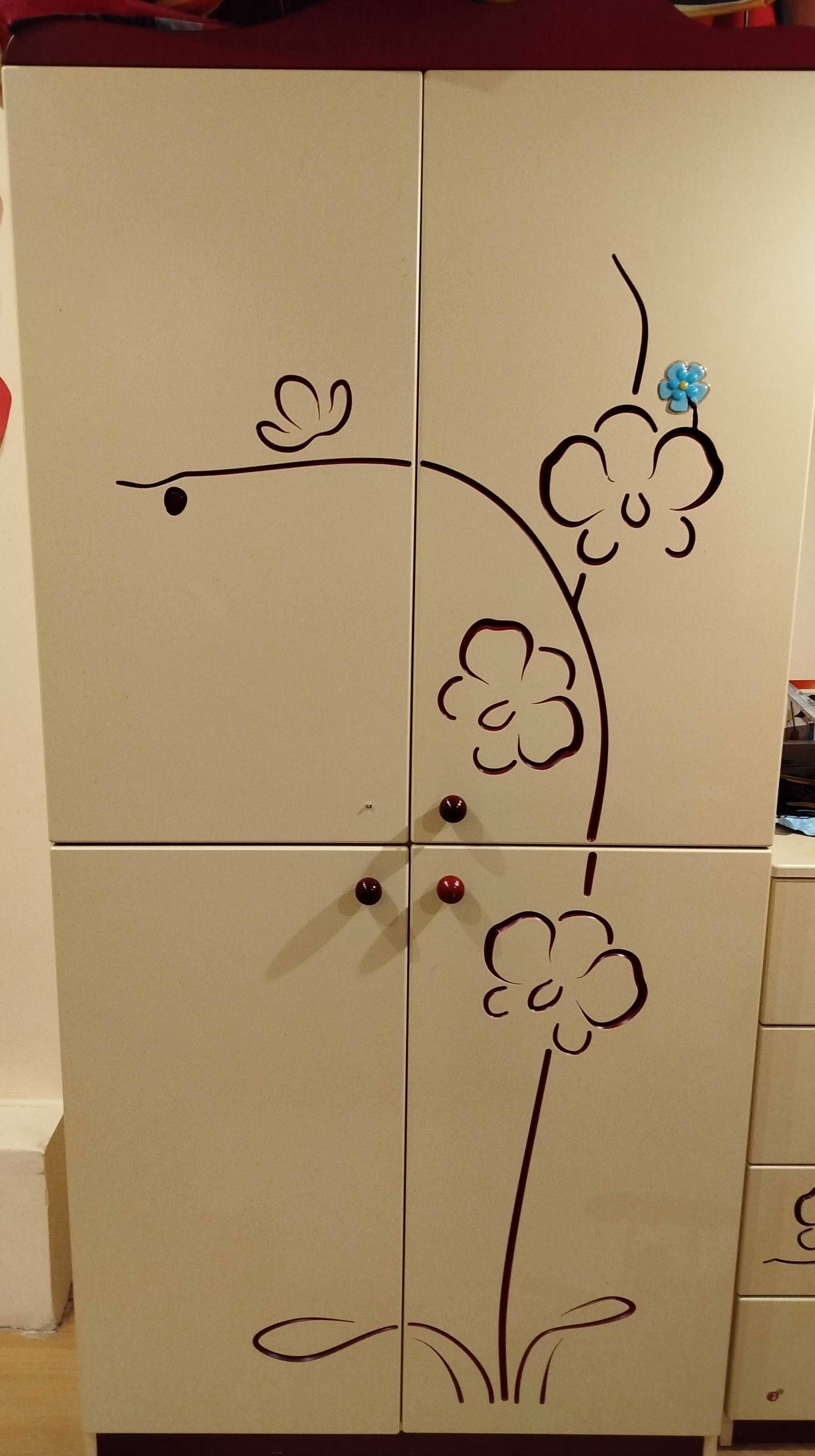 Meble Meblik orchidea bordowa 7 elementów