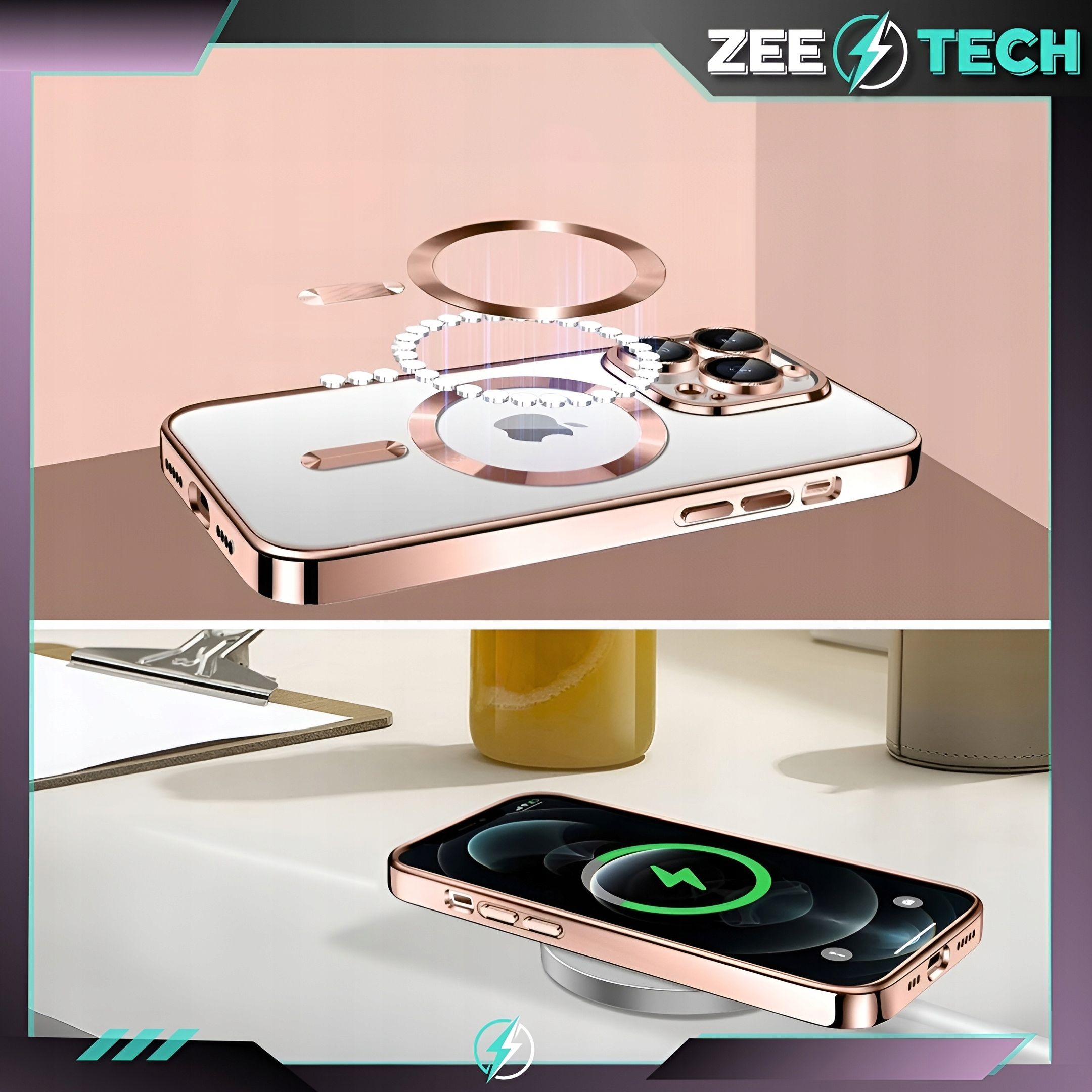 Etui Do Iphone 14 Pro Magsafe Case Pokrowiec Obudowa Osłona + Szkło