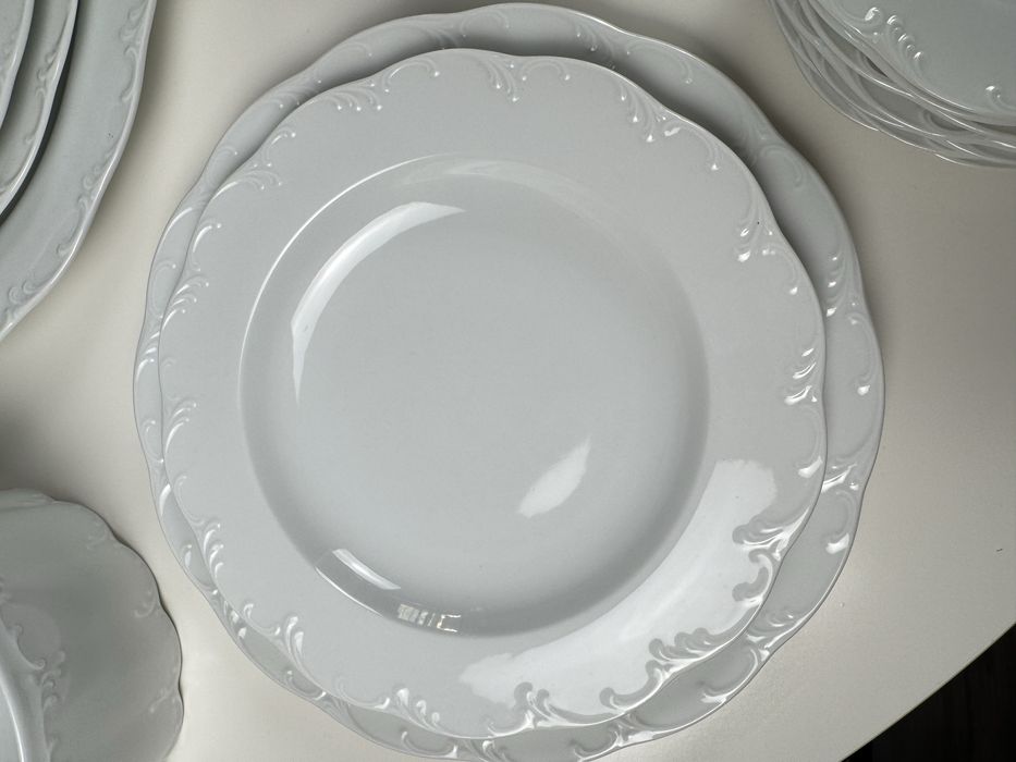 Serwis obiadowy Rosenthal Monbijou na 12 osób Biały