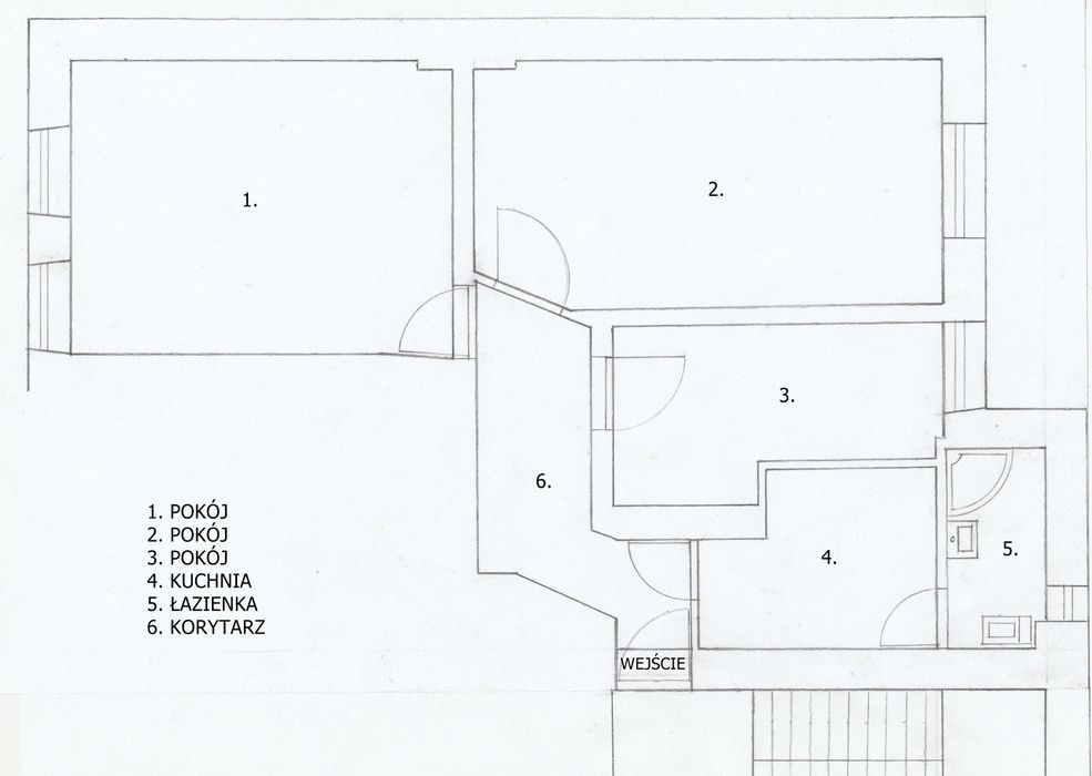 Wynajmę mieszkanie 3 pokojowe (68m2)