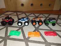 4x Hot Wheels Monster Trucks edycja limitowana z autami  do  crashu