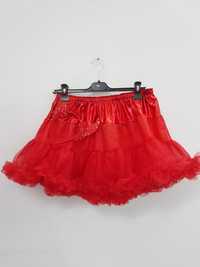 Czerwona spódnica tiulowa z ogonem i rogami, diablica A2420