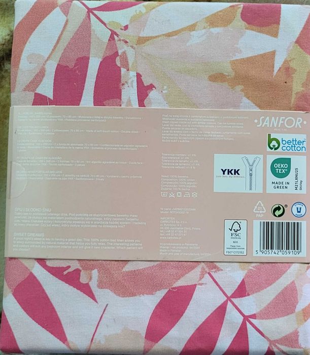 Nowa pościel DWUSTRONNA BAWEŁNIANA 160x200 cm + prześcieradło SATYNOWE