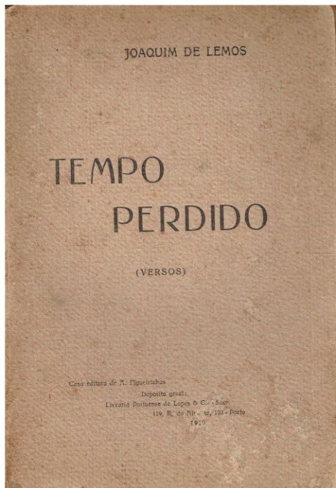 10782 Tempo Perdido por Joaquim de Lemos/ 1ª edição
