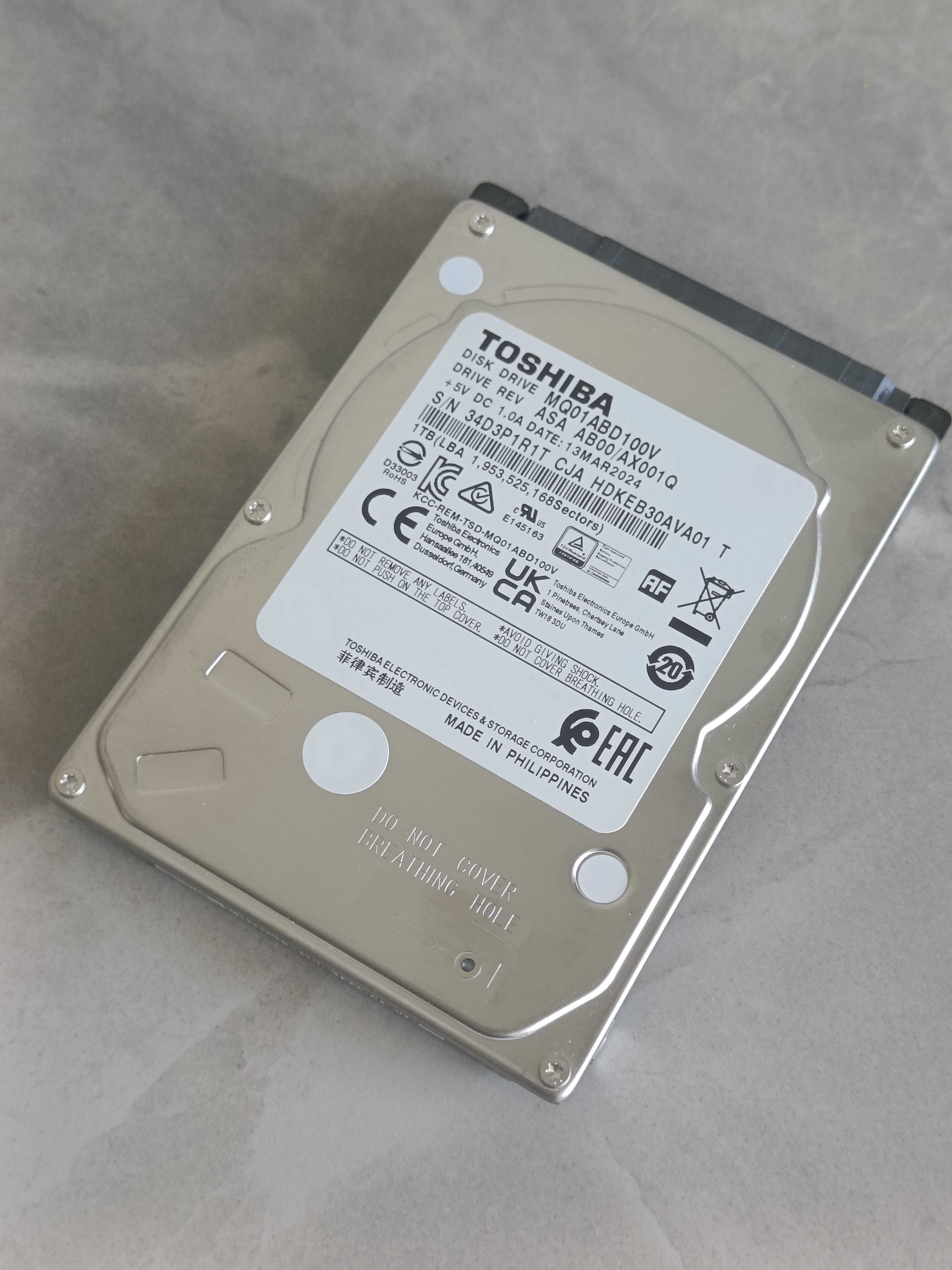 Хард диск HDD Hard TOSHIBA 1TB 2.5 до ноутбука або PS4 2024 Року випус