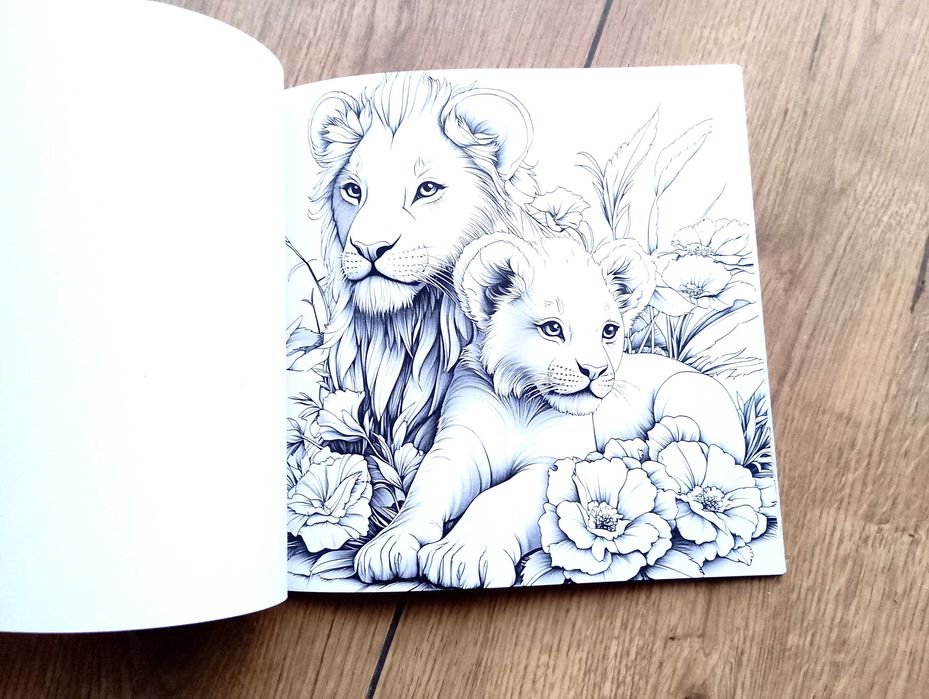 Animal Paradise, Colour Book, kolorowanki dla dzieci i dorosłych.