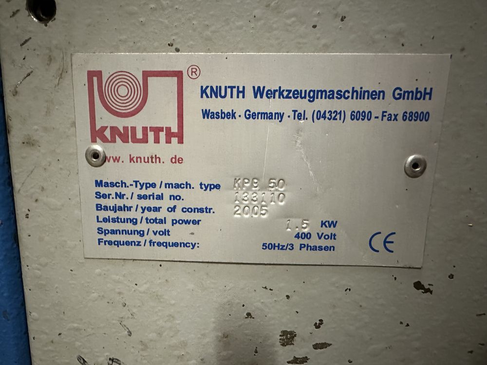 Giętarka walcarka do rur profili Knuth KBP 50 z Niemiec