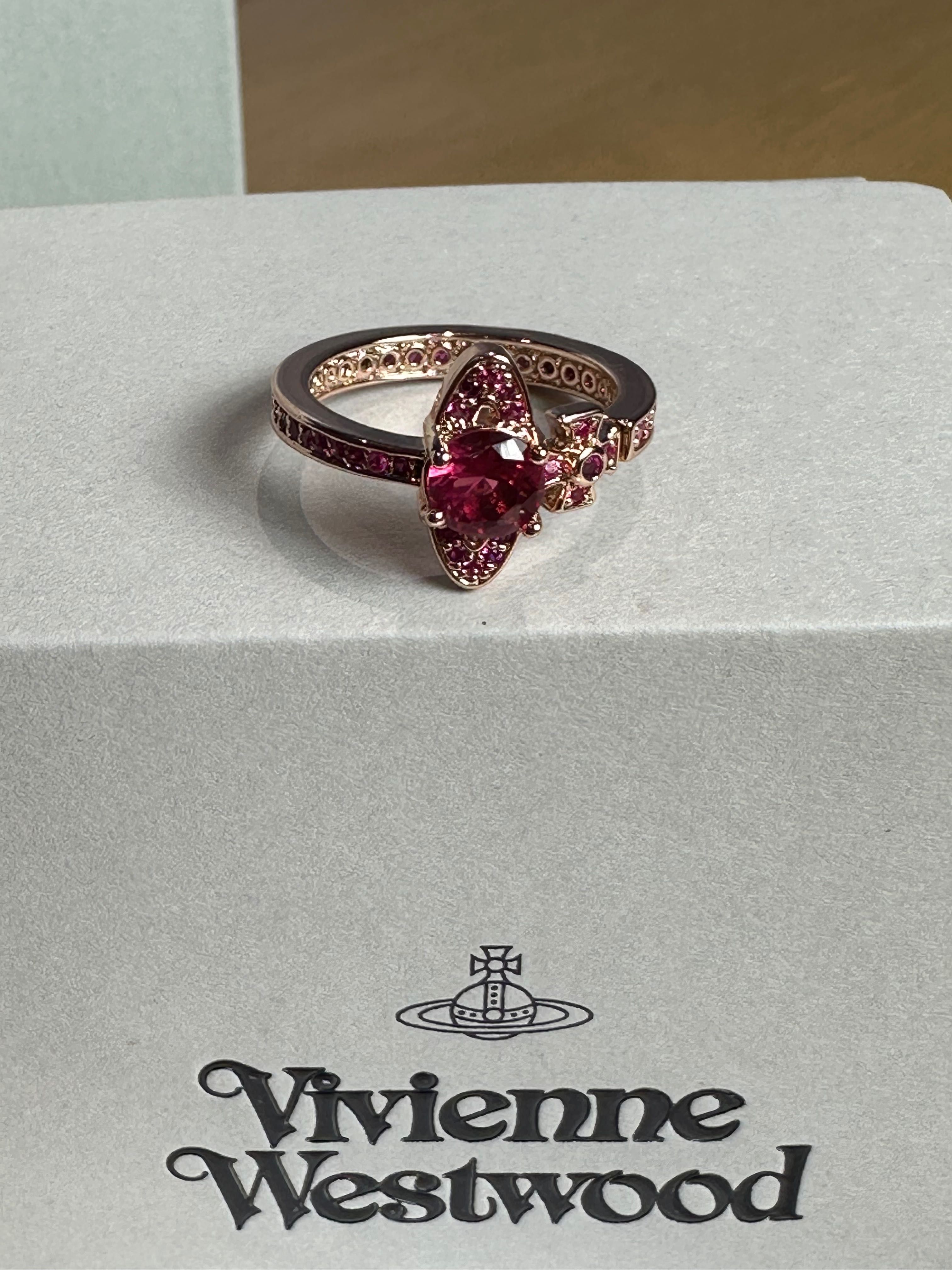 Vivienne Westwood Silver Pink Gold Ring каблучка кольцо