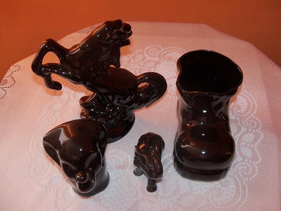 Figurki ozdobne, dekoracyjne: słoń koń but