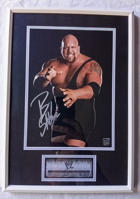 Moldura WWE - Big Show com Autógrafo (A4)