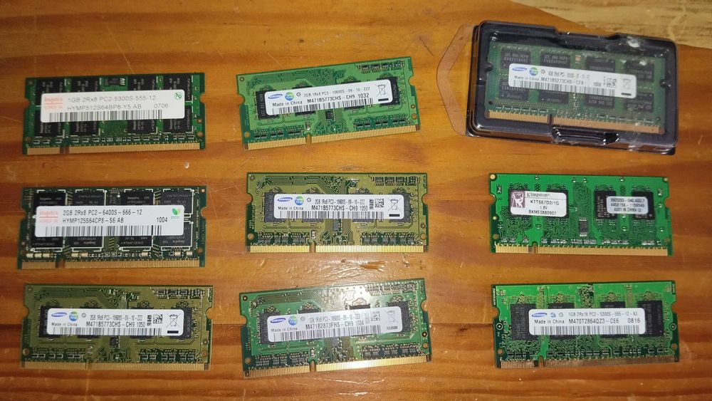 Várias Memória Ram DDR3 de 4GB para portátil