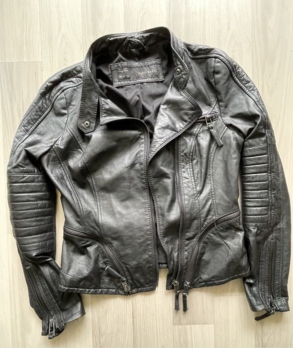 Kurtka damska, prawdziwa Ramoneska, Zara, skóra naturalna!