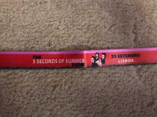 Pulseira 5 Seconds Of Summer - Concerto Lisboa 2023