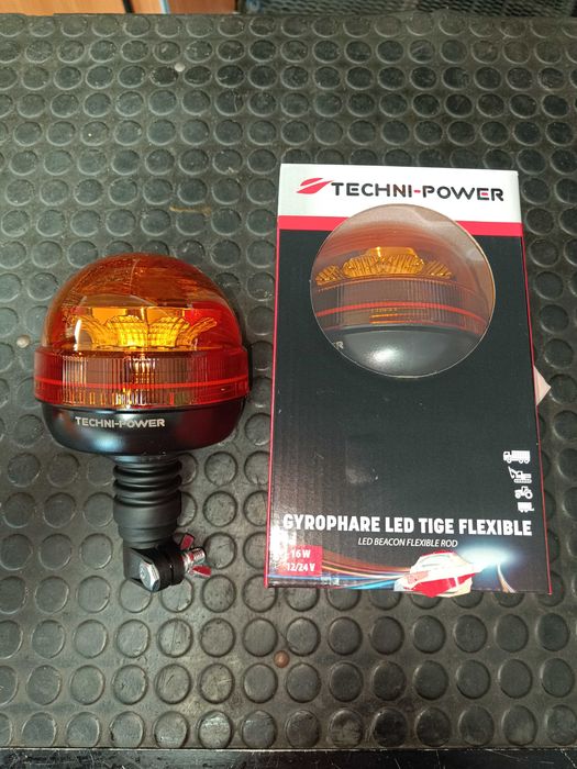 Lampa ostrzegawcza LED GIĘTKA 12/24V R65 kogut