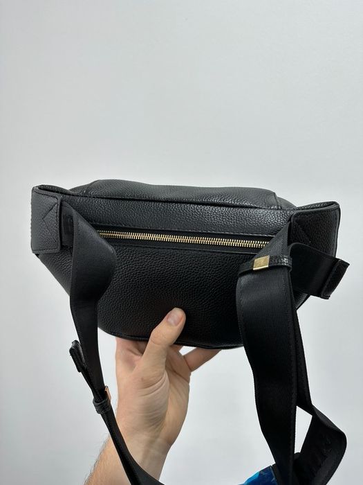 Сумка на пояс Бананка чоловіча Burberry Bum Bag Embossing Leather 30"