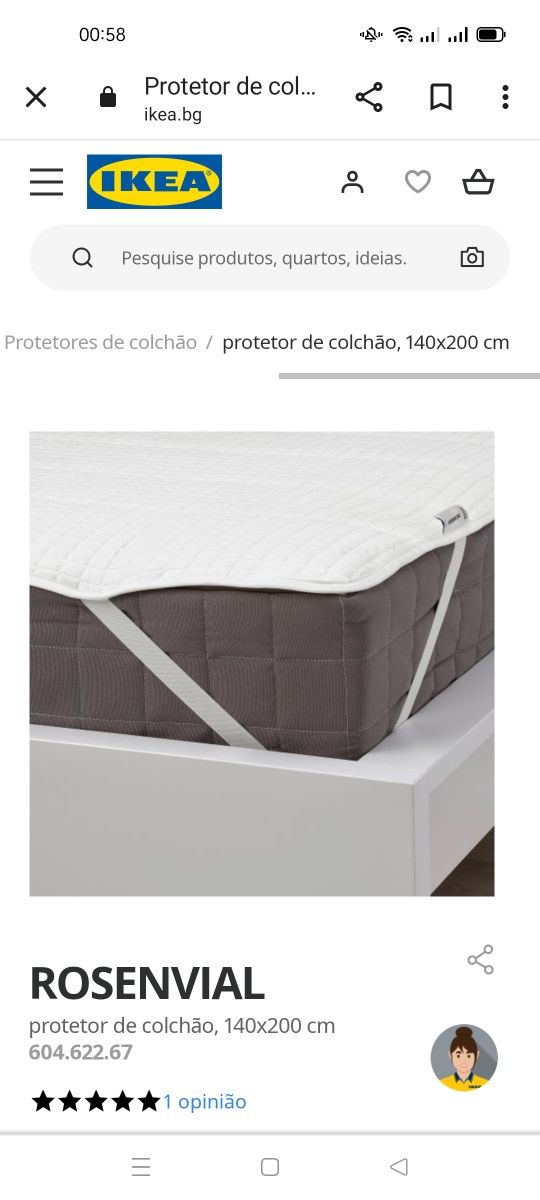 Protetor colchão rosenvial IKEA. NOVO