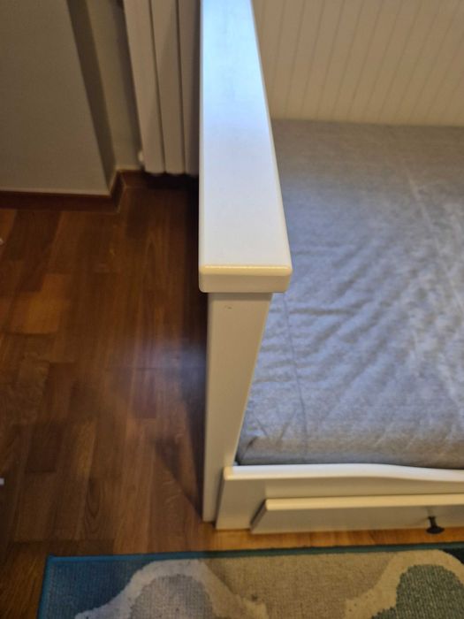 Łóżko rozkładane z 3 szufladami BIAŁE IKEA HEMNES
