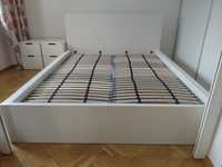 Łóżko IKEA 160/200 białe - rama, stelaż i zagłówek. Cena 300pln