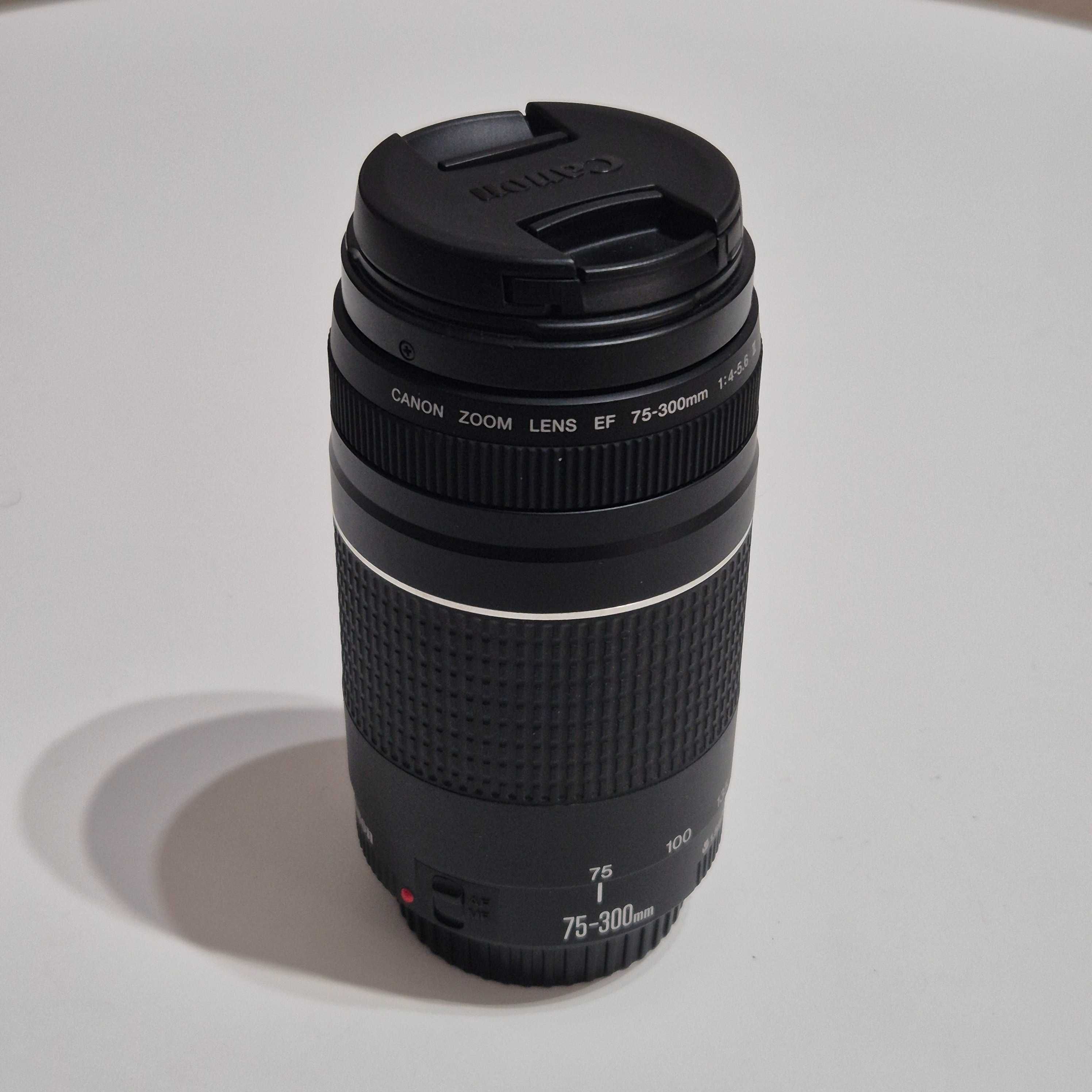 Canon EF 75-300mm 1:4-5.6 III como nova com caixa.