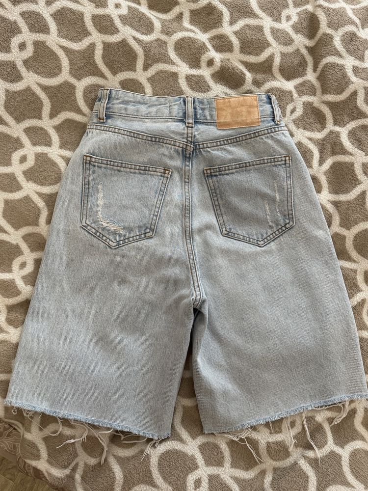 Джинсовые шорты бермуды zara