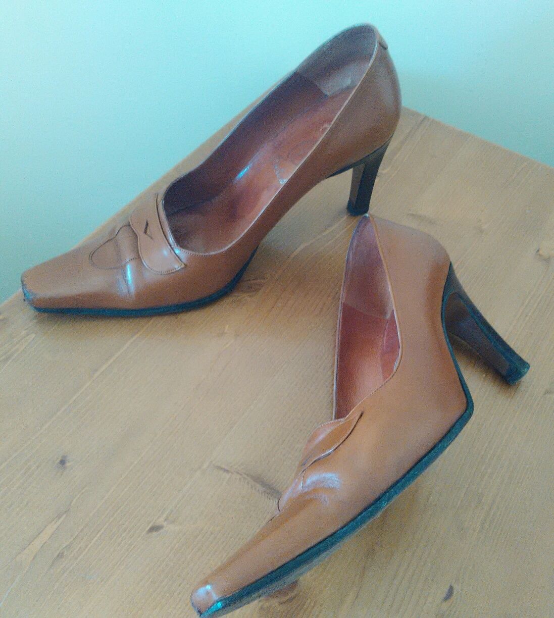 Sapatos pele castanho mel 37 - Belinda