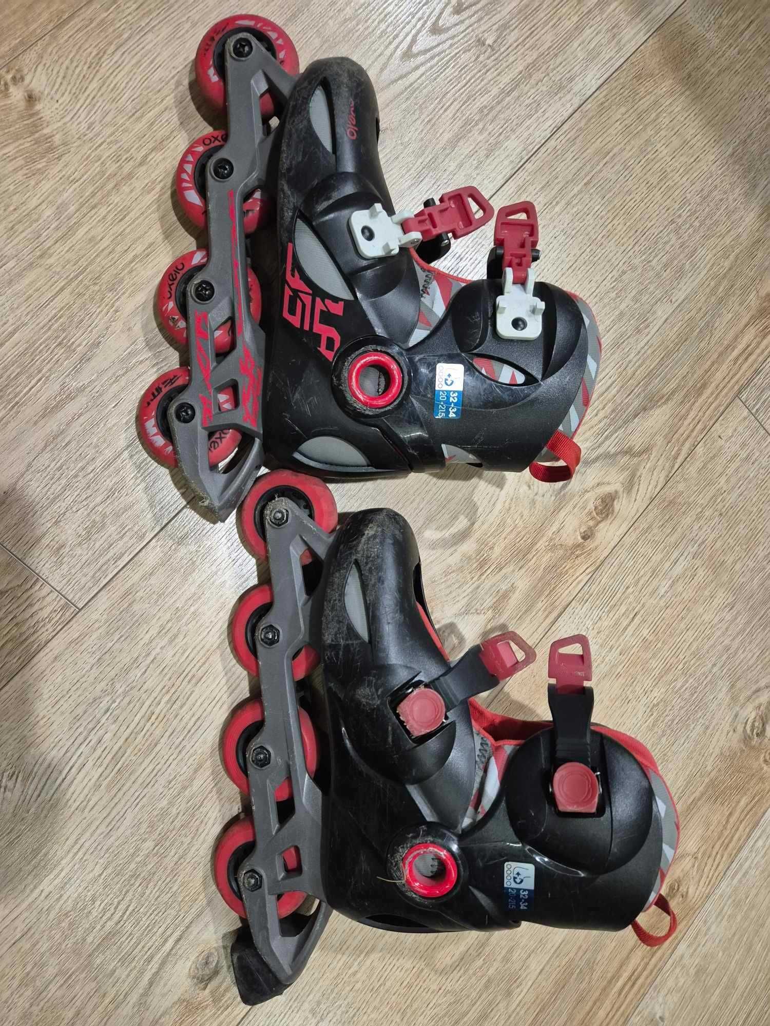 Łyżworolki młodzieżowe rozmiar 32-34 (20-21,5 cm)