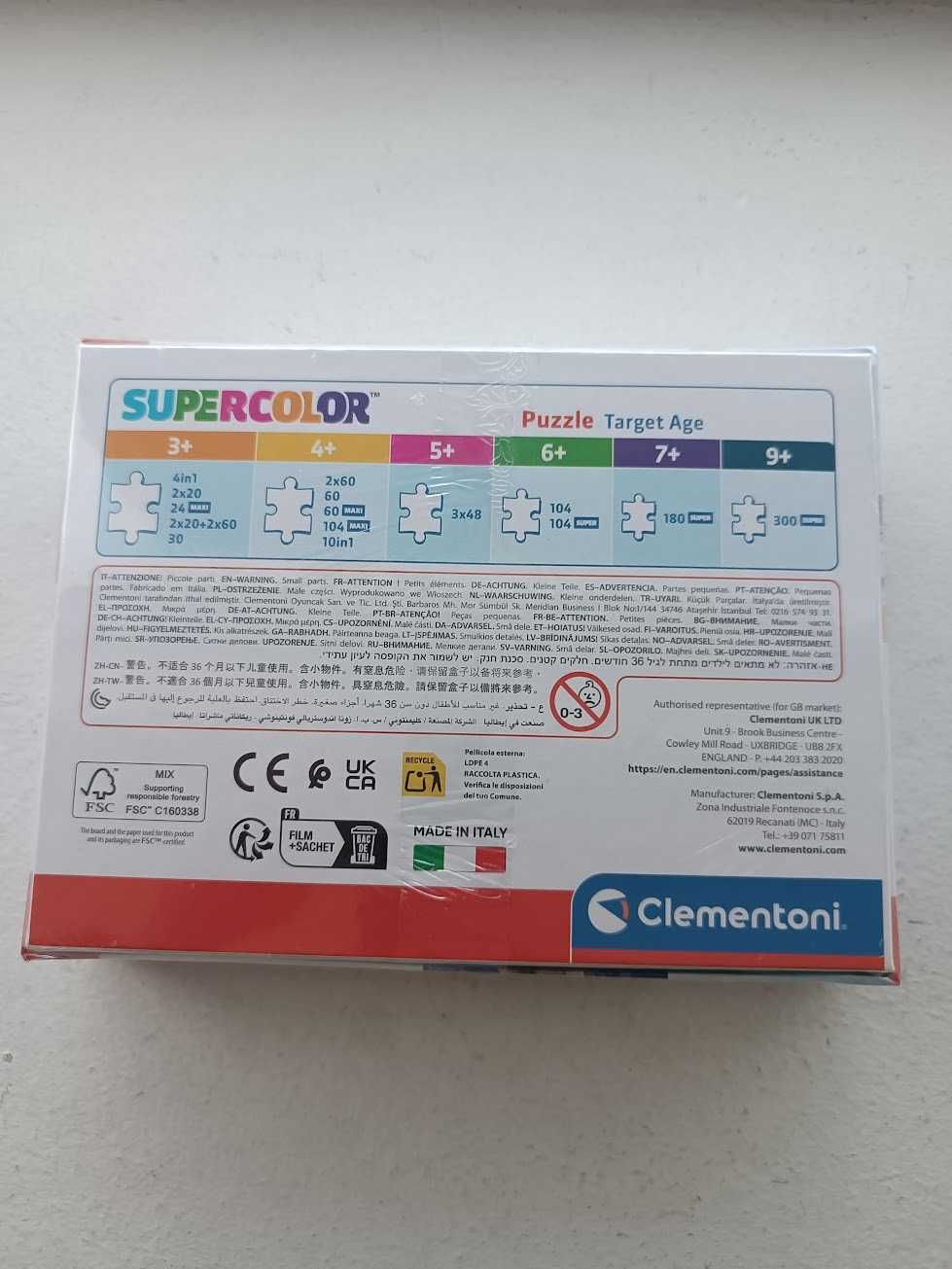 Puzzle Clementoni Disney Frozen SuperColor 33,5x23,5cm 60 peças